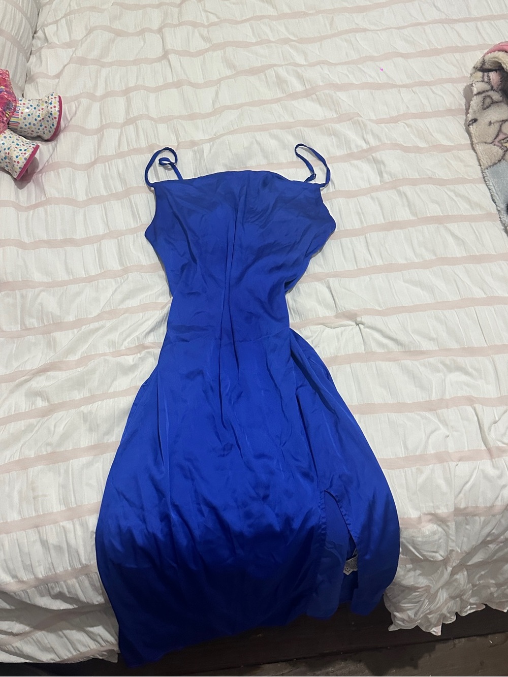 Forever 21 Royal Blue Strapless Midi Dress